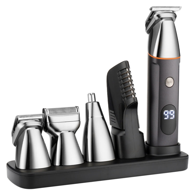 5 in 1 taglio di capelli display digitale lavaggio ad acqua rasoio set di taglio a spinta elettrica per capelli, LK-881 5 In 1 (Gold), LK-881 5 In 1 (Silver)
