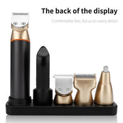 5 in 1 taglio di capelli display digitale lavaggio ad acqua rasoio set di taglio a spinta elettrica per capelli, LK-881 5 In 1 (Gold), LK-881 5 In 1 (Silver)