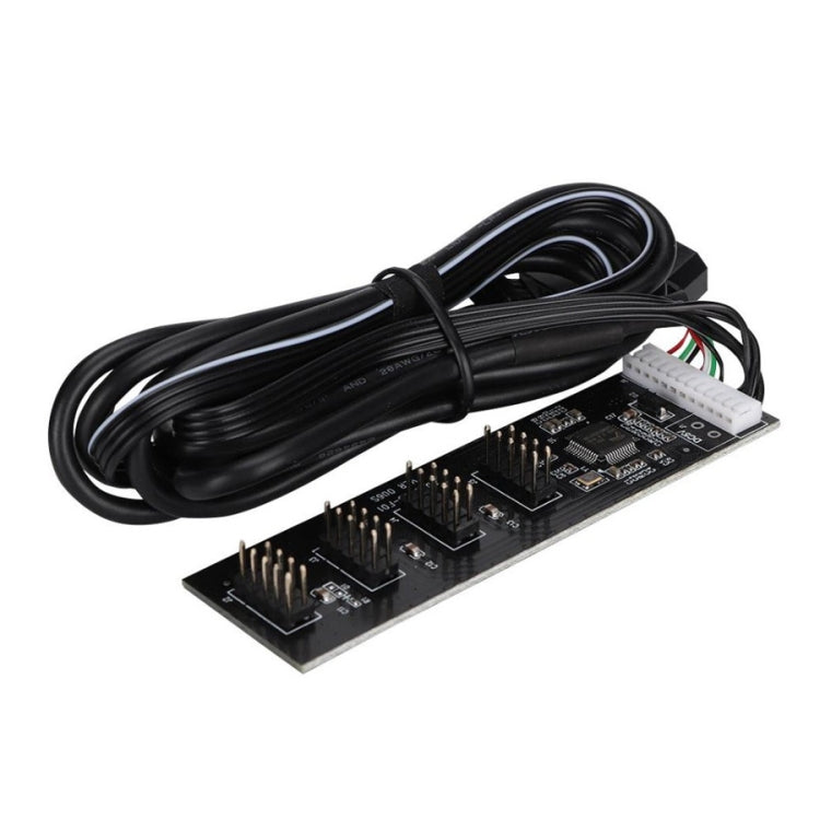 USB 2.0 da 9 pin a 4 hub a 9 pin Intestazione scheda madre interna con alimentazione a 4 pin, 9pin To 4 9pin