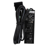 USB 2.0 da 9 pin a 4 hub a 9 pin Intestazione scheda madre interna con alimentazione a 4 pin, 9pin To 4 9pin