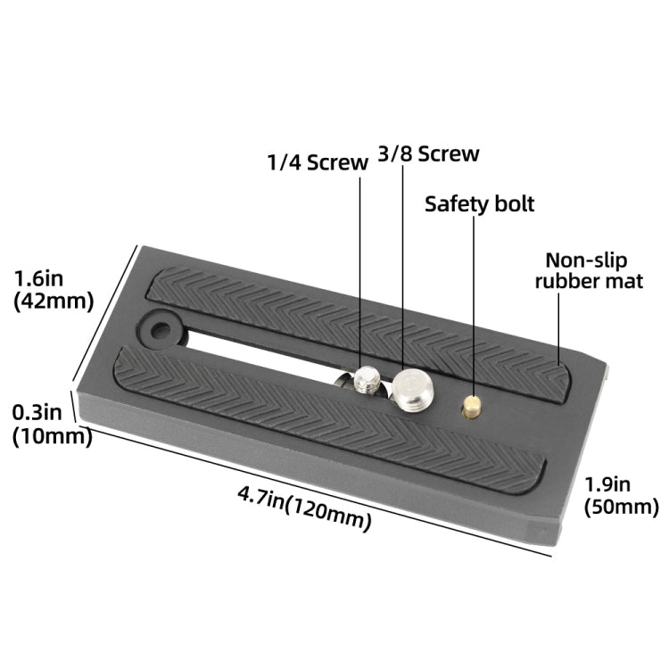 Piastra a sgancio rapido per Manfrotto 501 502 504HDV Benro S4 S6 S7 S8, BEXIN  501-L120A, BEXIN  501-L120, BEXIN 501-L90A, BEXIN  501-L90