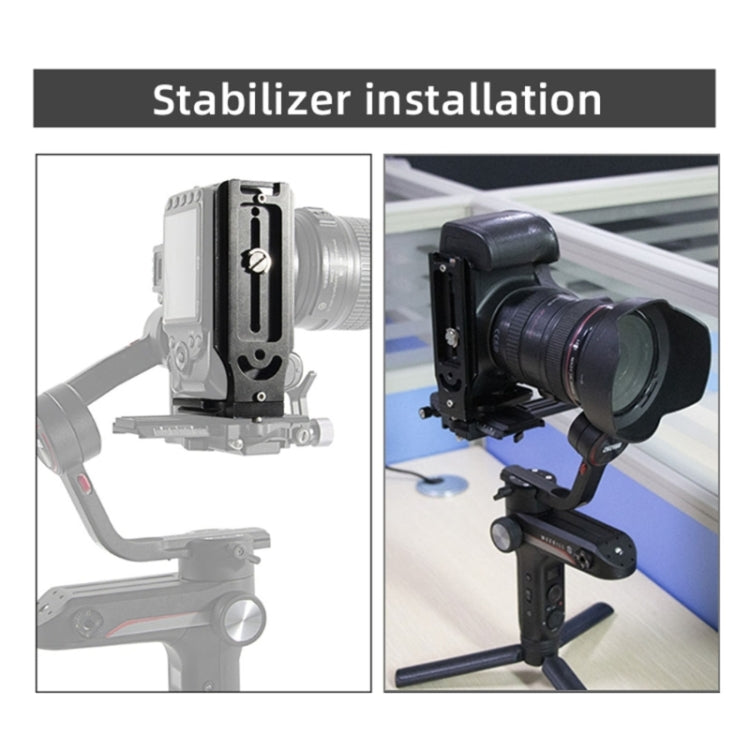 BEXIN L130-50C Piastra a sgancio rapido per fotocamera Tavola verticale a forma di L, L130-50C