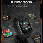 1.83 pollici IP68 impermeabile Bluetooth Call Sports Smart Watch Orologio multifunzionale a tre prove all'aperto
