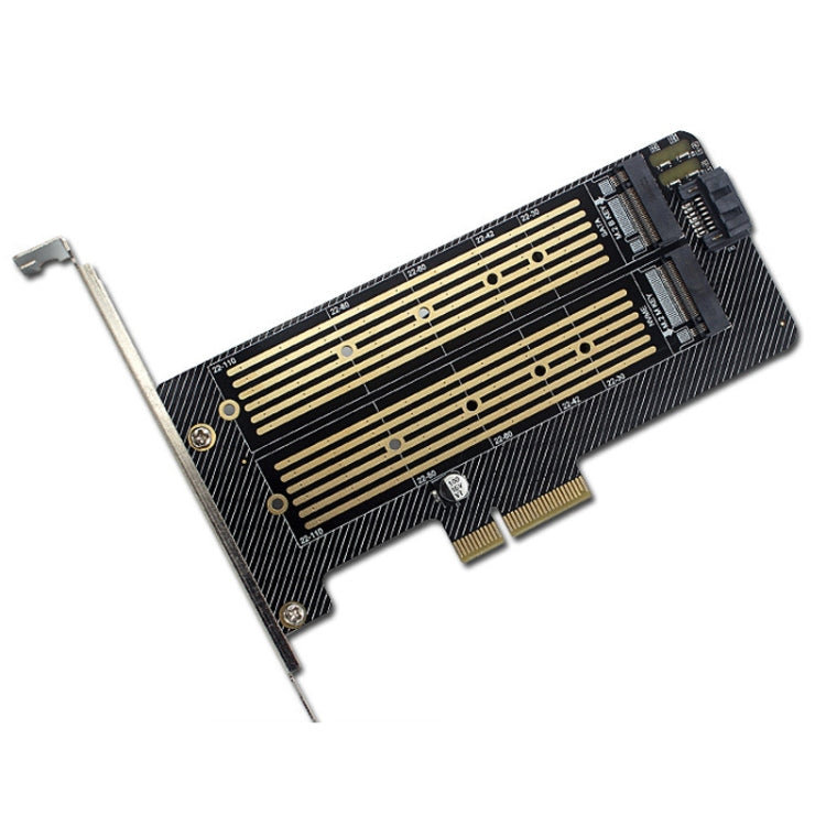 M.2 NVME NGFF SSD a PCIE SATA Scheda di espansione per la conversione a doppio disco Supporta il cablaggio MKEY BKEY, PH39