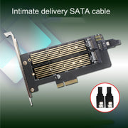 M.2 NVME NGFF SSD a PCIE SATA Scheda di espansione per la conversione a doppio disco Supporta il cablaggio MKEY BKEY, PH39