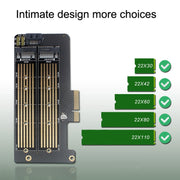 M.2 NVME NGFF SSD a PCIE SATA Scheda di espansione per la conversione a doppio disco Supporta il cablaggio MKEY BKEY, PH39