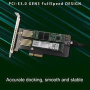 M.2 NVME NGFF SSD a PCIE SATA Scheda di espansione per la conversione a doppio disco Supporta il cablaggio MKEY BKEY, PH39
