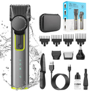 IPX5 Waterproof Men Multi-Functional Barber 4 in 1 Rasoio Set di peli del naso Spinta di ricarica USB, 677 4 In 1