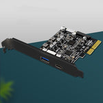 Scheda di espansione PCIe 3.0 a USB 3.2 Tipo C anteriore