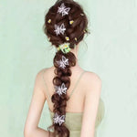 5 pezzi in movimento simulazione farfalla tornante semplice frangia clip accessori per capelli