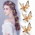 5 pezzi in movimento simulazione farfalla tornante semplice frangia clip accessori per capelli