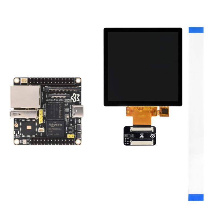 Scheda di sviluppo Micro Linux Luckfox Pico Ultra B RV1106G2 0.5TOPS con processore integrato, senza Wi-Fi/PoE., Without Screen, 480x480 Touch Screen, 720x720 Touch Screen