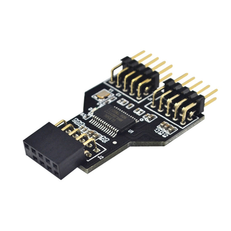 9 Pin USB Header Femmina da 1 a 2 Scheda maschio Adattatore connettore HUB USB 2.0 a 9 pin, 9pin To Dual 9pin Direct Plug