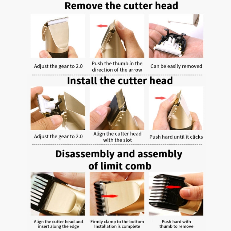 Set di tagliacapelli per gatti con rasoio elettrico per animali domestici, Standard, Yellow Standard, Red Standard