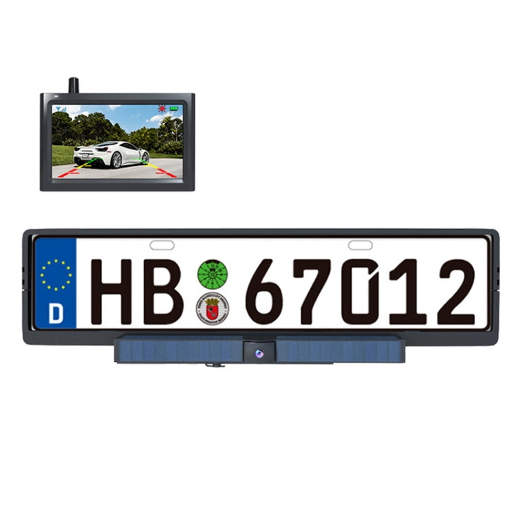 Sistema di visione posteriore ad energia solare che inverte il display della telecamera per auto con trasmissione wireless, RC01