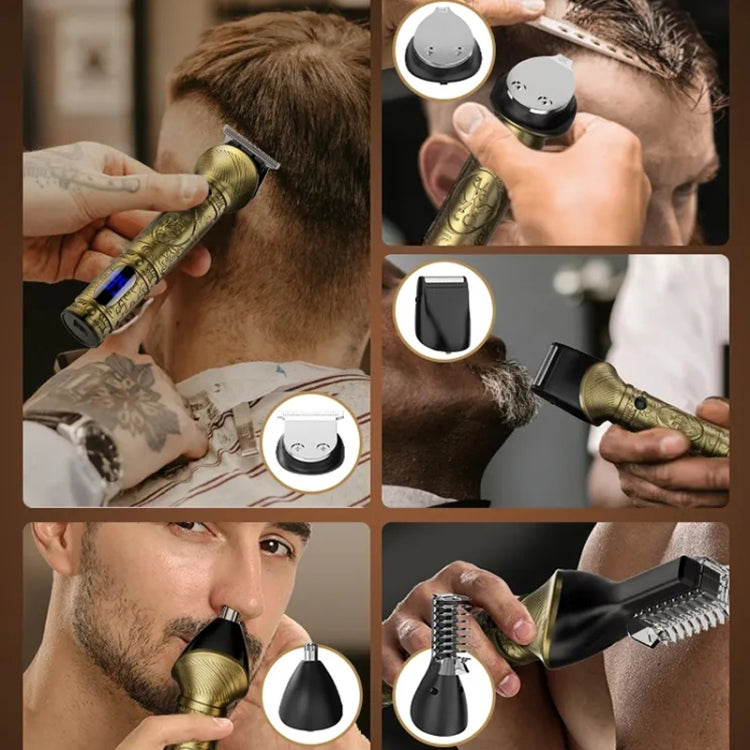 Tagliacapelli multifunzionale uomo 6 in 1 in metallo