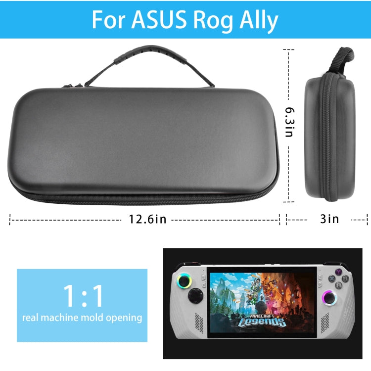 Per ASUS ROG Ally Game Console Borsa protettiva per frizione in pelle a grana EVA, Bag (Black), Bag (White)