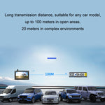 Display di retromarcia wireless per telecamera per veicoli con telaio della targa solare integrato, RC03