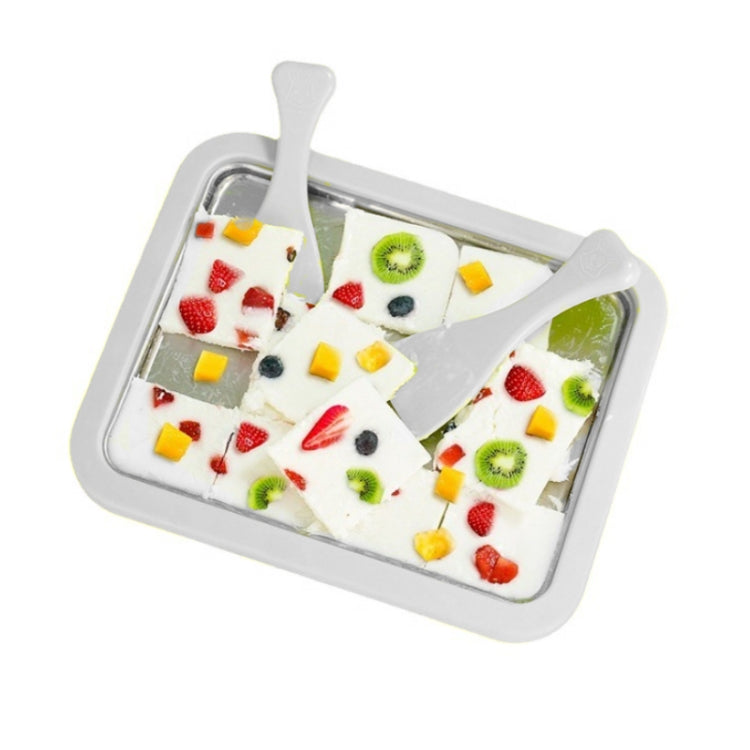 Mini macchina per yogurt fritto per uso domestico Vassoio per ghiaccio fritto fai da te fatto in casa per bambini, Stainless Steel Green 26x21cm, Stainless Steel White 26x21cm, Stainless Steel Pink 22.5x17.5cm, Stainless Steel White 22.5x17.5cm        ...