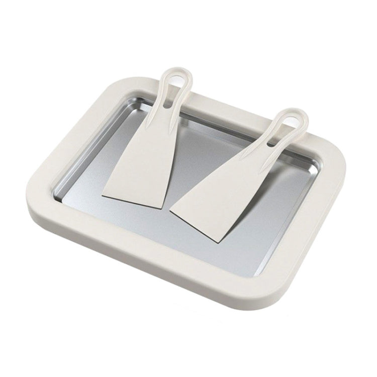 Mini macchina per yogurt fritto per uso domestico Vassoio per ghiaccio fritto fai da te fatto in casa per bambini, Stainless Steel Green 26x21cm, Stainless Steel White 26x21cm, Stainless Steel Pink 22.5x17.5cm, Stainless Steel White 22.5x17.5cm        ...