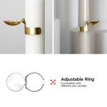 Estintore automatico per candele Candela in metallo Estintore per candele Coperchio per estintore, Automatic Candle Extinguisher Gold, Automatic Candle Extinguisher Silver