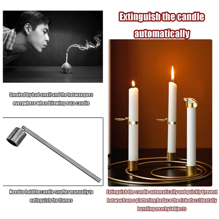 Estintore automatico per candele Candela in metallo Estintore per candele Coperchio per estintore, Automatic Candle Extinguisher Gold, Automatic Candle Extinguisher Silver