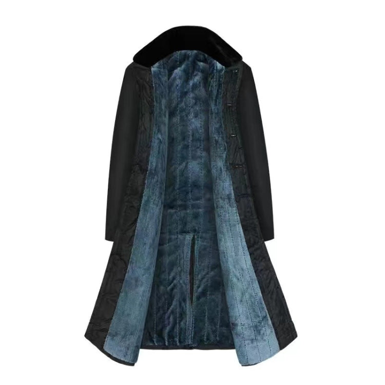 Cappotto lungo in cotone per soccorso in caso di calamità civile Cappotto in cotone ispessito in pile a prova di freddo allungato antivento, Green, Green (Demolished), Black, Black (Disassembly), 80/20 Polyester Card