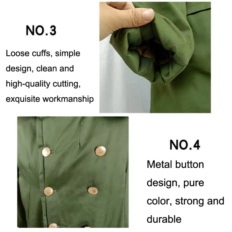 Cappotto lungo in cotone per soccorso in caso di calamità civile Cappotto in cotone ispessito in pile a prova di freddo allungato antivento, Green, Green (Demolished), Black, Black (Disassembly), 80/20 Polyester Card