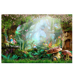 150 x 210 cm Fantasy Foresta Fotografia Sfondo Panno Cartoon Kids Party Decorazione Sfondo