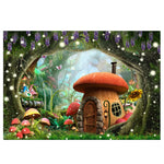 150 x 210 cm Fantasy Foresta Fotografia Sfondo Panno Cartoon Kids Party Decorazione Sfondo