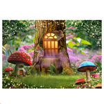 150 x 210 cm Fantasy Foresta Fotografia Sfondo Panno Cartoon Kids Party Decorazione Sfondo