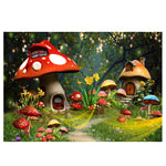 150 x 210 cm Fantasy Foresta Fotografia Sfondo Panno Cartoon Kids Party Decorazione Sfondo