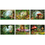 150 x 210 cm Fantasy Foresta Fotografia Sfondo Panno Cartoon Kids Party Decorazione Sfondo