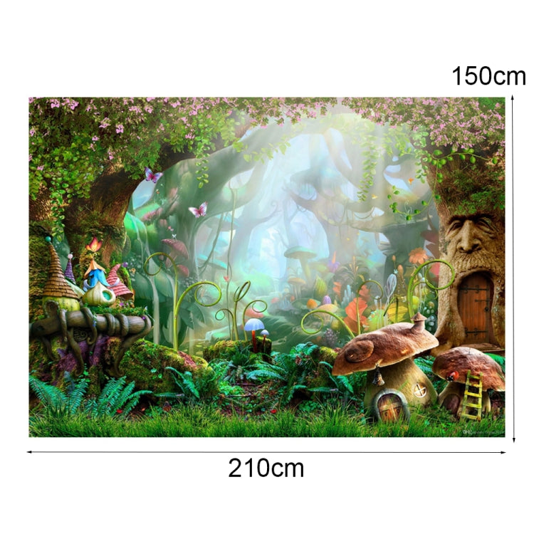 150 x 210 cm Fantasy Foresta Fotografia Sfondo Panno Cartoon Kids Party Decorazione Sfondo