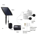 Pompa di aerazione solare plug-in Pompa di ossigeno per acquario con accumulo di energia, Solar Aeration Pump