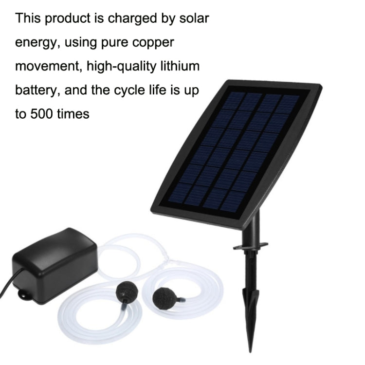 Pompa di aerazione solare plug-in Pompa di ossigeno per acquario con accumulo di energia, Solar Aeration Pump