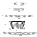 2 pezzi Accessori per capelli con forcina fissa per capelli Pettine invisibile per acconciatura rotonda, A, B, C, D, E