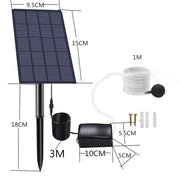 5V / 2.5W Pompa di aerazione a trasmissione diretta solare Pompa di ossigeno a guida solare senza batteria DC Aeratore per laghetto per pesci, Fish Pond Aerator