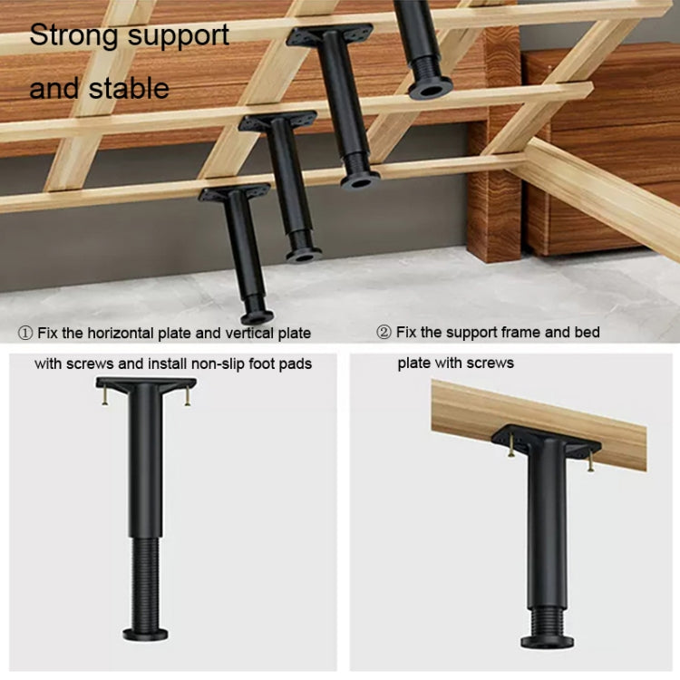 Supporto per la tavola del letto Staffa portante Supporto per gambe del letto Poggiapiedi, 15cm, 18cm, 20cm