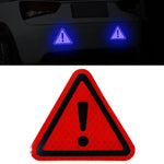 10 pezzi Adesivi riflettenti triangolo coda auto Adesivi per auto segnali di pericolo di sicurezza