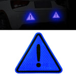 10 pezzi Adesivi riflettenti triangolo coda auto Adesivi per auto segnali di pericolo di sicurezza