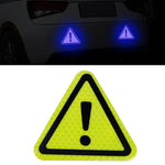 10 pezzi Adesivi riflettenti triangolo coda auto Adesivi per auto segnali di pericolo di sicurezza