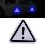 10 pezzi Adesivi riflettenti triangolo coda auto Adesivi per auto segnali di pericolo di sicurezza