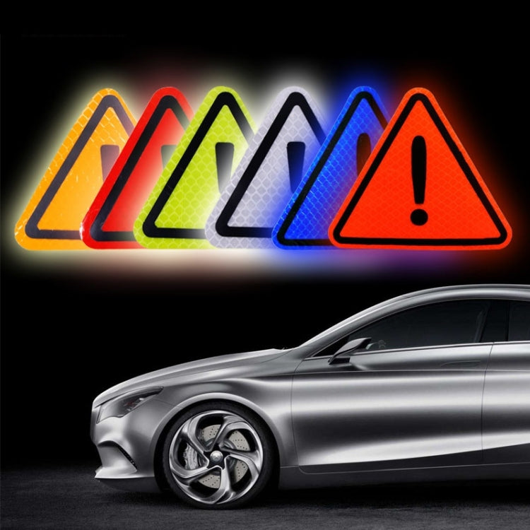 10 pezzi Adesivi riflettenti triangolo coda auto Adesivi per auto segnali di pericolo di sicurezza