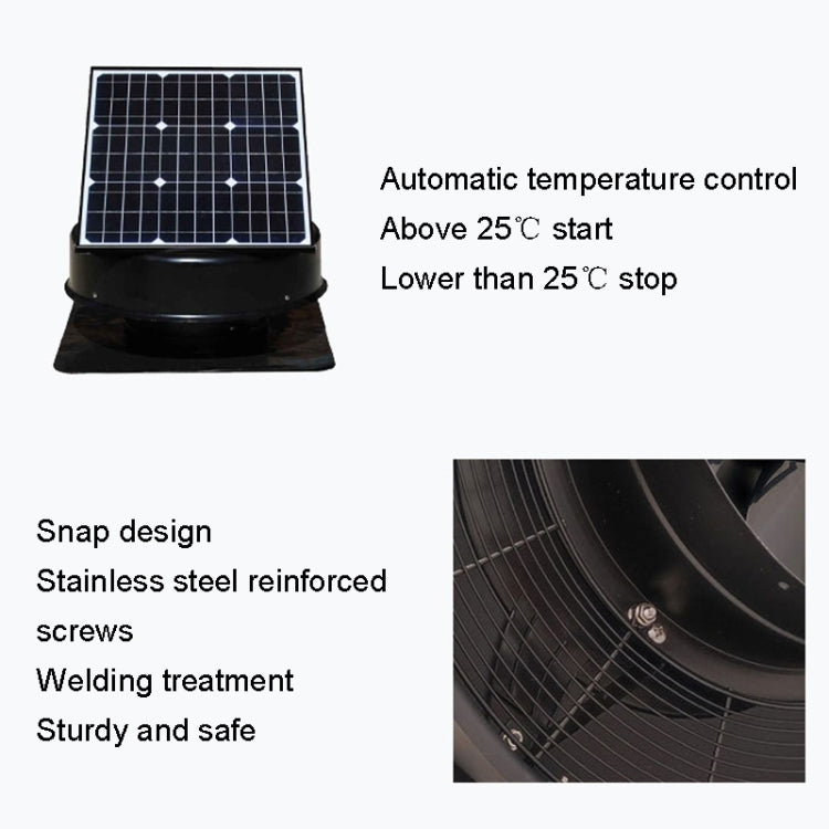 Ventilatore di scarico tetto solare in lega di alluminio