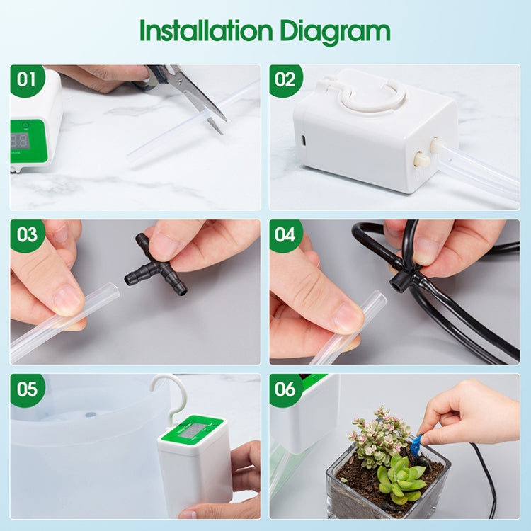 Macchina di irrigazione automatica per irrigazione a goccia intelligente per uso domestico, Water 2 Potted Plants, Water 4 Potted Plants, Water 6 Potted Plants, Water 8 Potted Plants, Water 12 Potted Plants