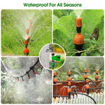 Sistema di irrigazione Controller intelligente Dispositivo di irrigazione automatico a tempo, 1 Water Outlet, 2 Water Outlet, 10m 10sets Hanging Spray Sprinklers, 10m 10sets Ground Plug Dual-use Suit, 20m 20sets Hanging Spray Nozzles                   ...