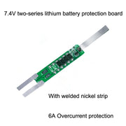 5pcs 7.4V Plus Nickel Long Strip Scheda di protezione della batteria al litio 6A Scheda di protezione della batteria da sovracorrente, 7.4V 6A