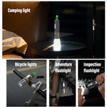 XHP50 Lamp Bead Torcia a LED super luminosa Torcia telescopica Zoom impermeabile con paralume