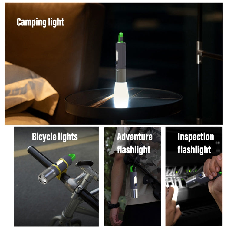XHP50 Lamp Bead Torcia a LED super luminosa Torcia telescopica Zoom impermeabile con paralume